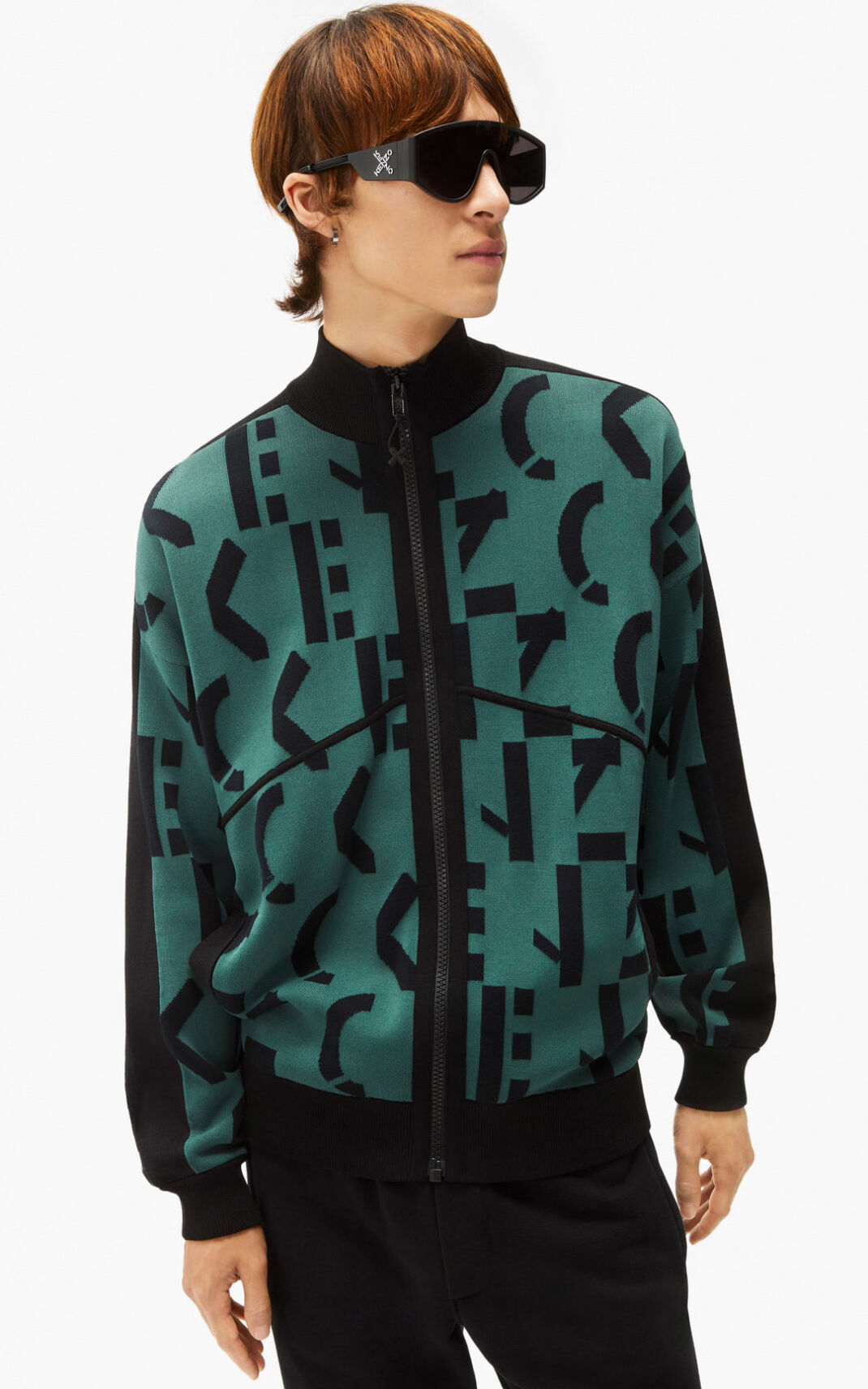 Veste De Survêtement Kenzo Homme monogram Vert Foncé OMEXV-8679